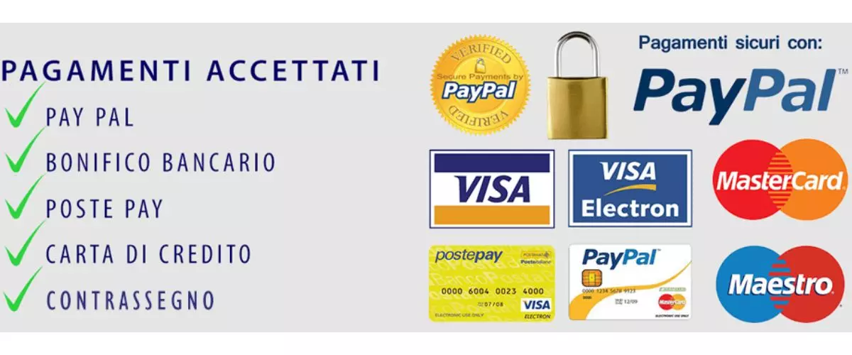 Pay pal contrassegno bonifico pagamento accettato