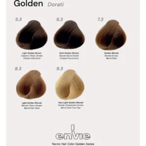 Palette colori tonalità dorate - Tintura per capelli Envie