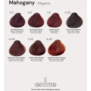 Palette colori tonalità-Mahogany-Mogano-Tintura per capelli Envie