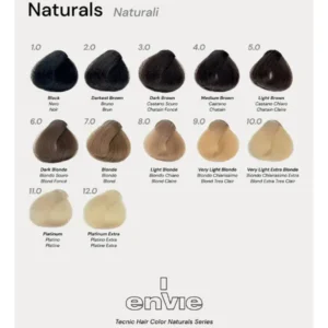 Palette colori tonalità-naturals-naturali-Tintura per capelli Envie