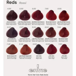 Palette colori tonalità-Redes-Rossi-Tintura per capelli Envie